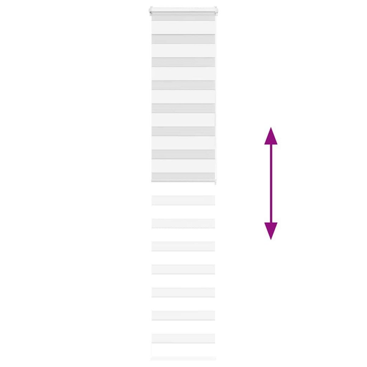 VIDAXL Store zebre blanc 50x200 cm largeur du tissu 45,9 cm polyester