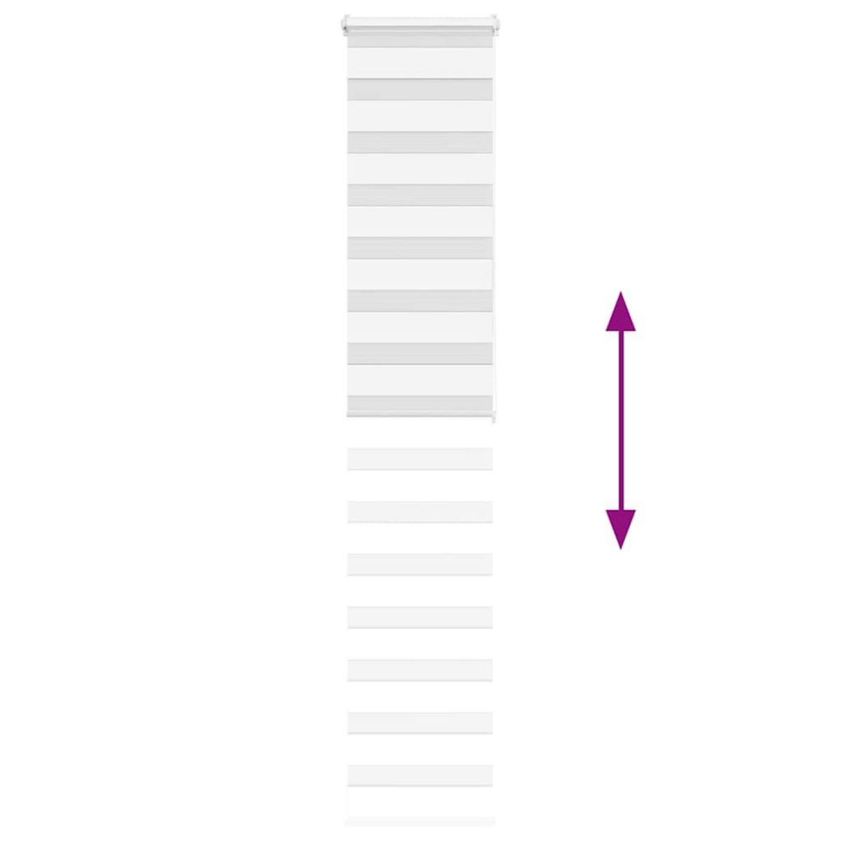 VIDAXL Store zebre blanc 50x200 cm largeur du tissu 45,9 cm polyester