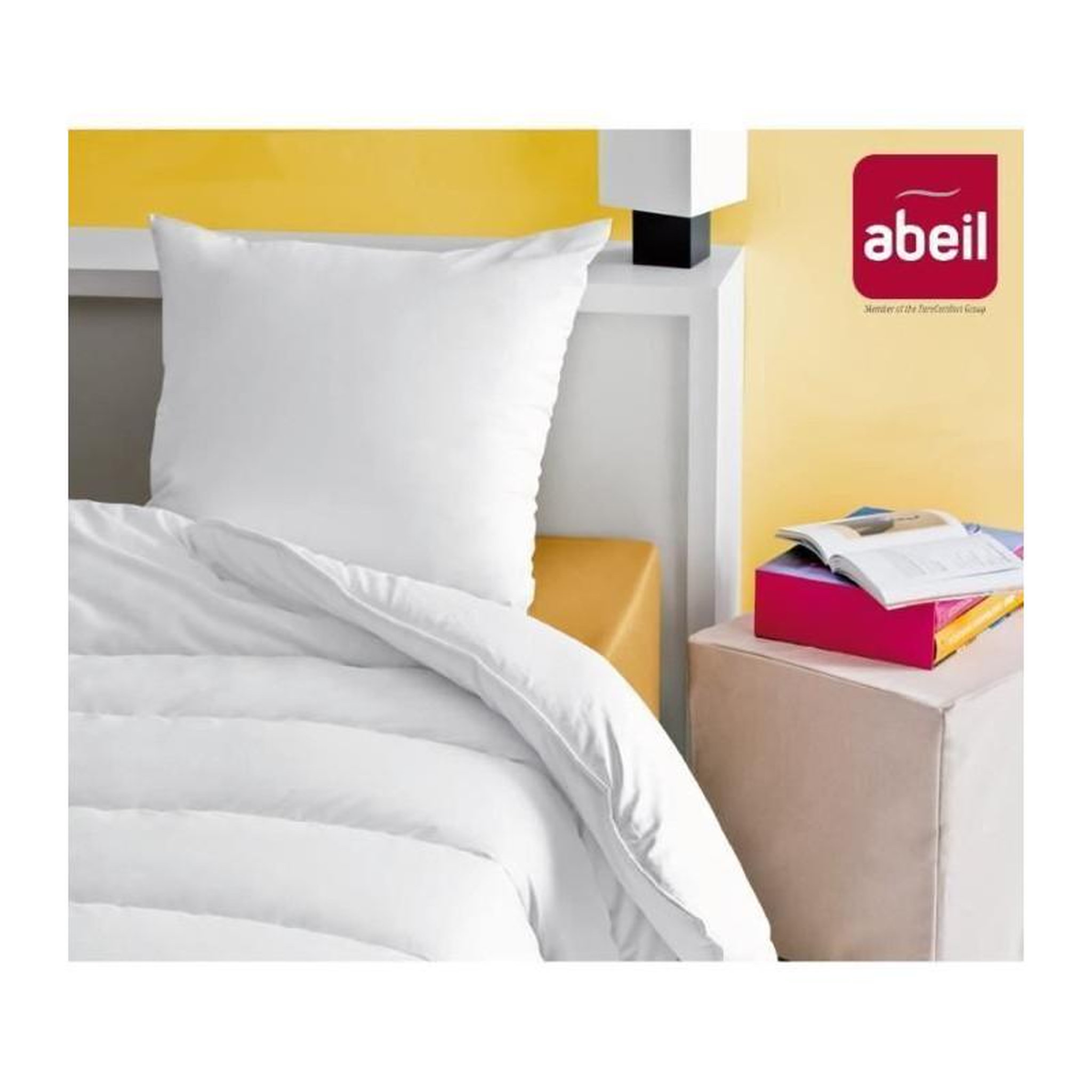Voir la diapositive 2 : ABEIL ABEIL Lot de 2 Oreillers Douceur - 60 x 60 cm - Blanc