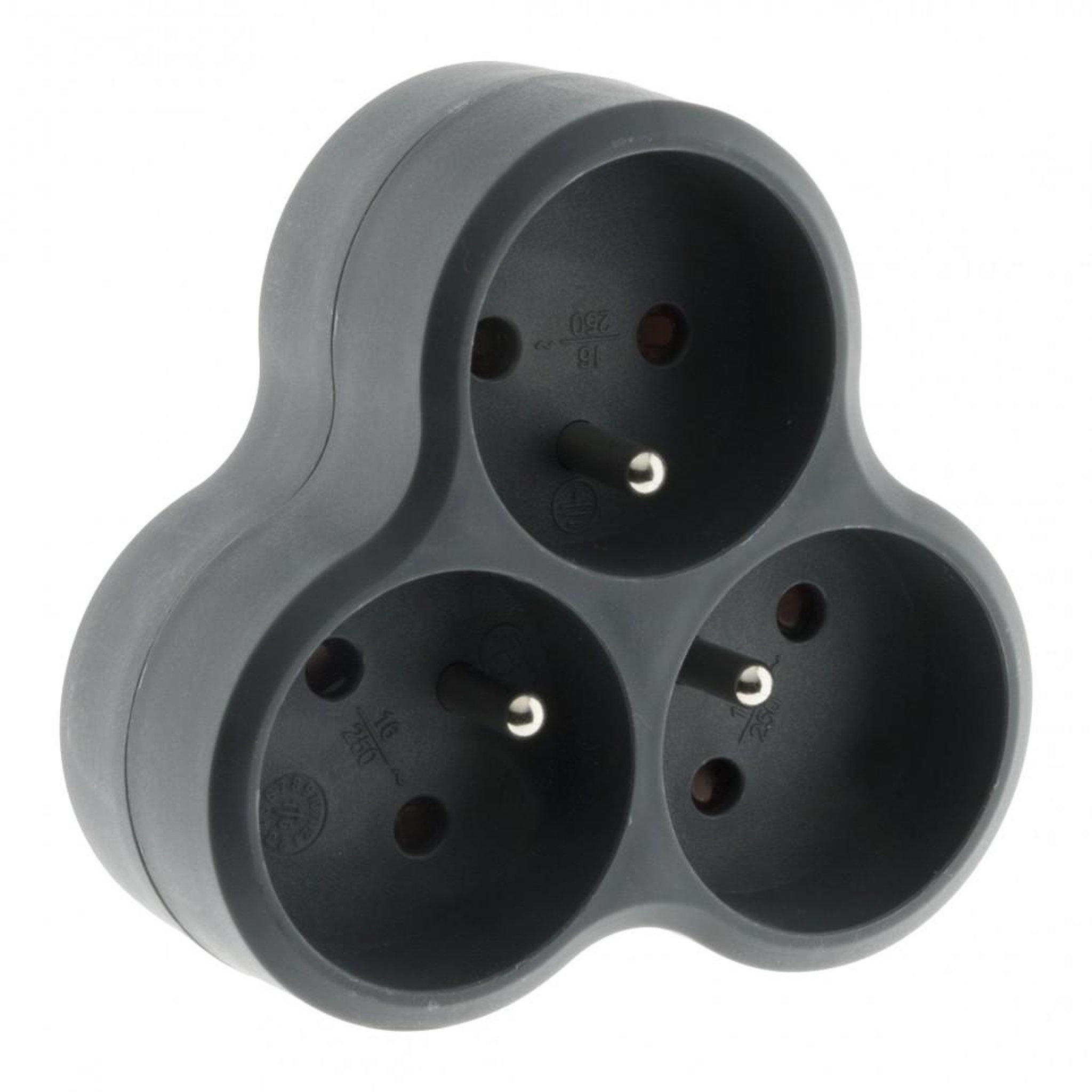 ZENITECH Triplite filaire, 3 prises gris ZENITECH