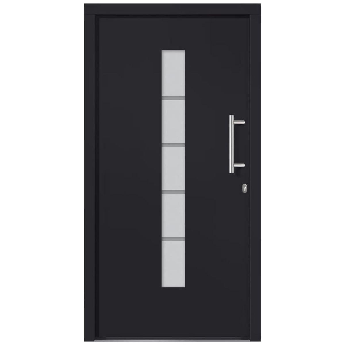 VIDAXL Porte d'entree Aluminium et PVC Anthracite 100x200 cm