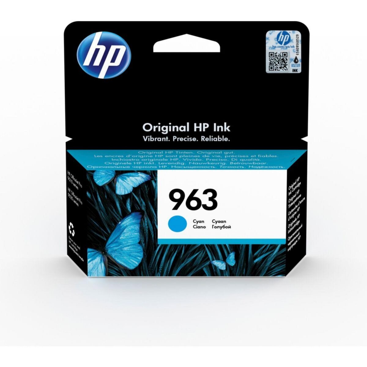 HP Cartouche d'encre Originale 963 Cyan Standard - 3JA27AE