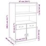 Voir la diapositive 6 : VIDAXL Buffet haut 67x40x108,5 cm Bois massif de pin