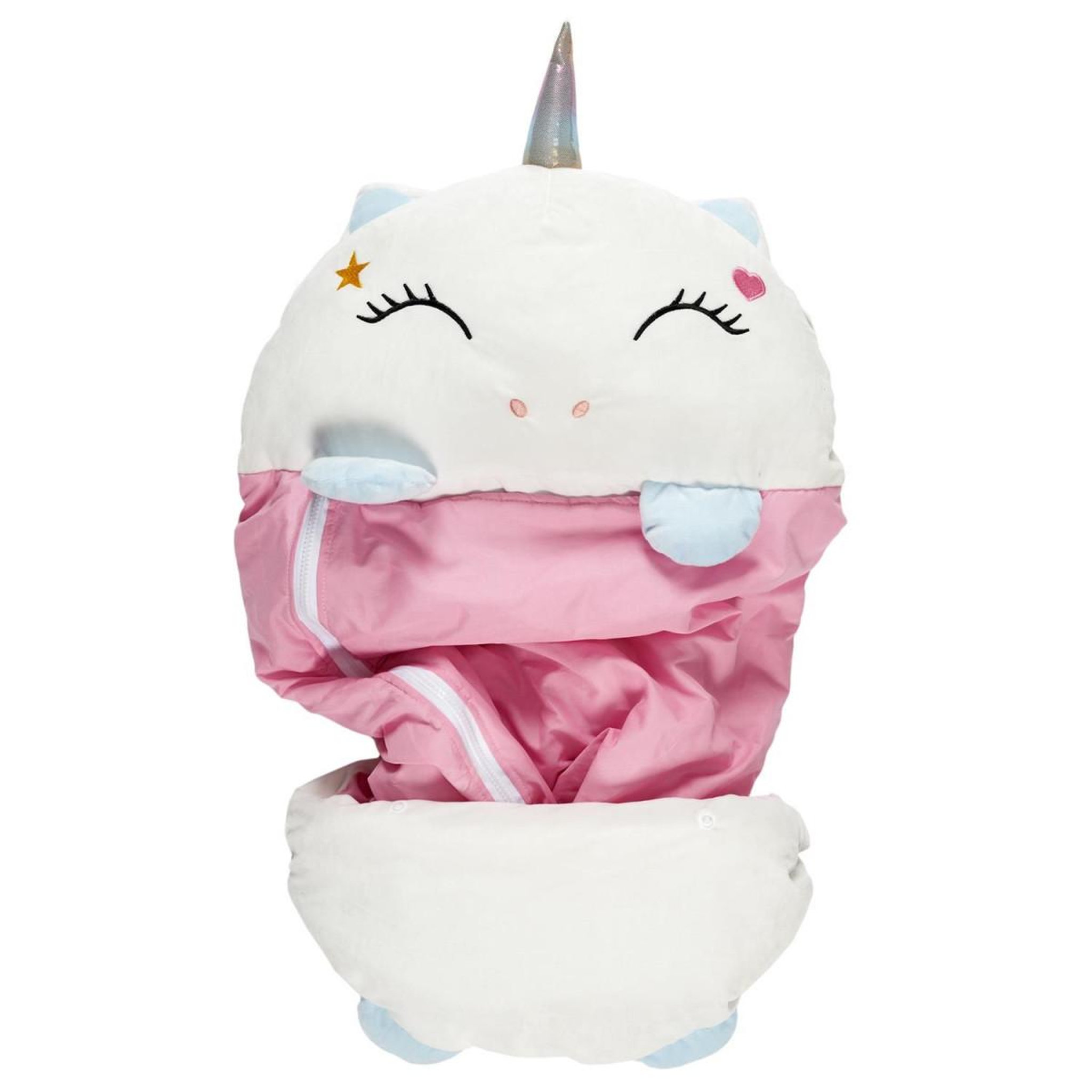 Voir la diapositive 4 : HOME DECO KIDS Sac de Couchage Convertible  Licorne  50x130cm Blanc