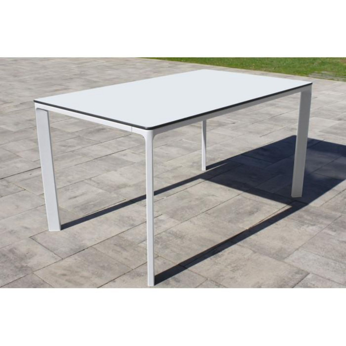 Paris Prix Table de Jardin 6 Places  Meet  160cm Blanc