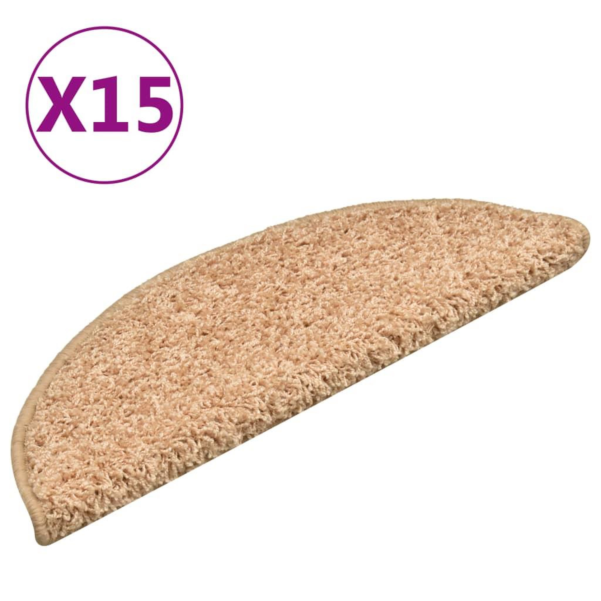Voir la diapositive 2 : VIDAXL Tapis de marches d'escalier 15 pcs Dore 56x17x3 cm