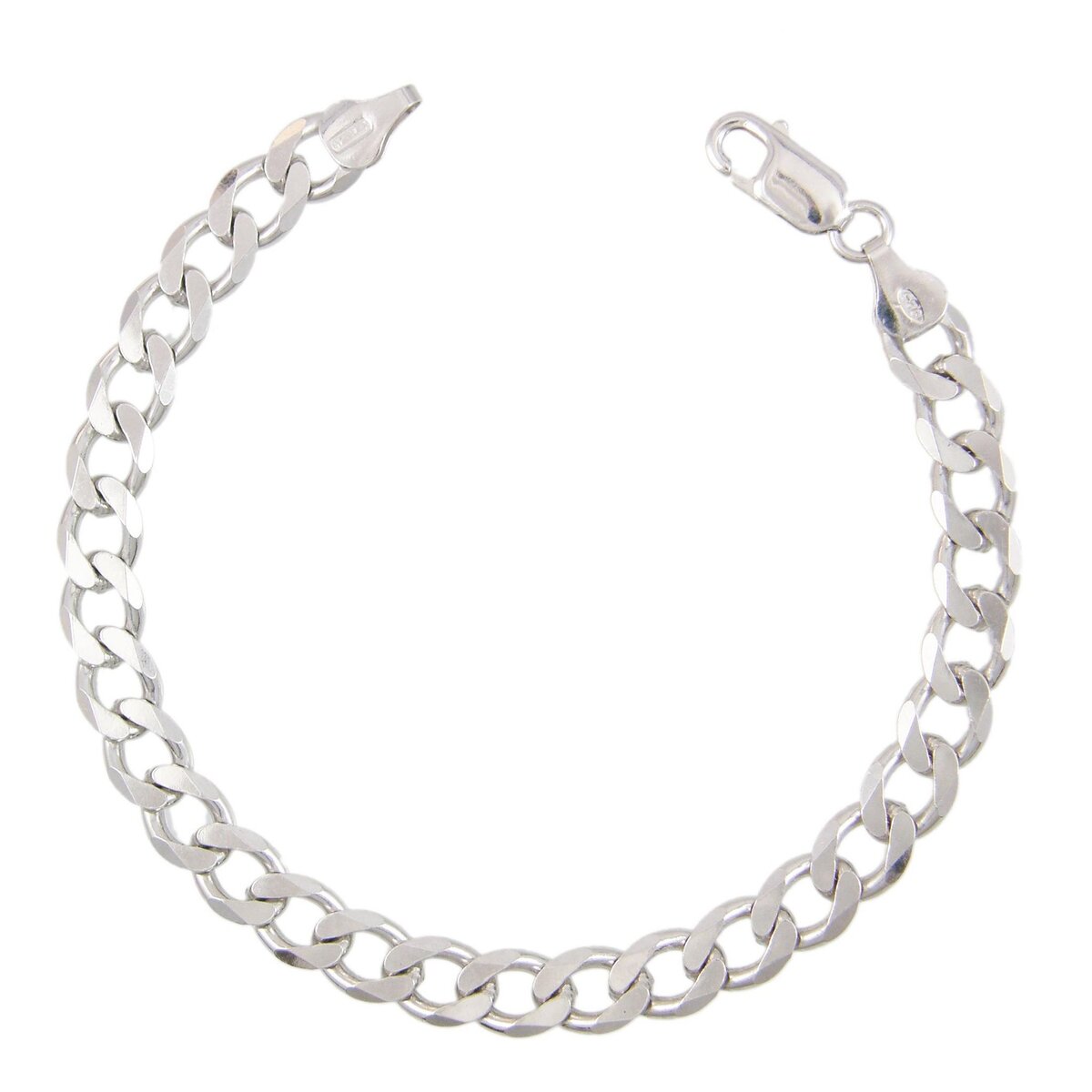 L'ATELIER D'AZUR Bracelet Argent Massif 925/000 Maille Gourmette - Homme