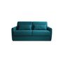 Voir la diapositive 6 : LISA DESIGN Ari - canapé 3 places convertible express couchage quotidien 140 cm matelas 12 cm en tissu