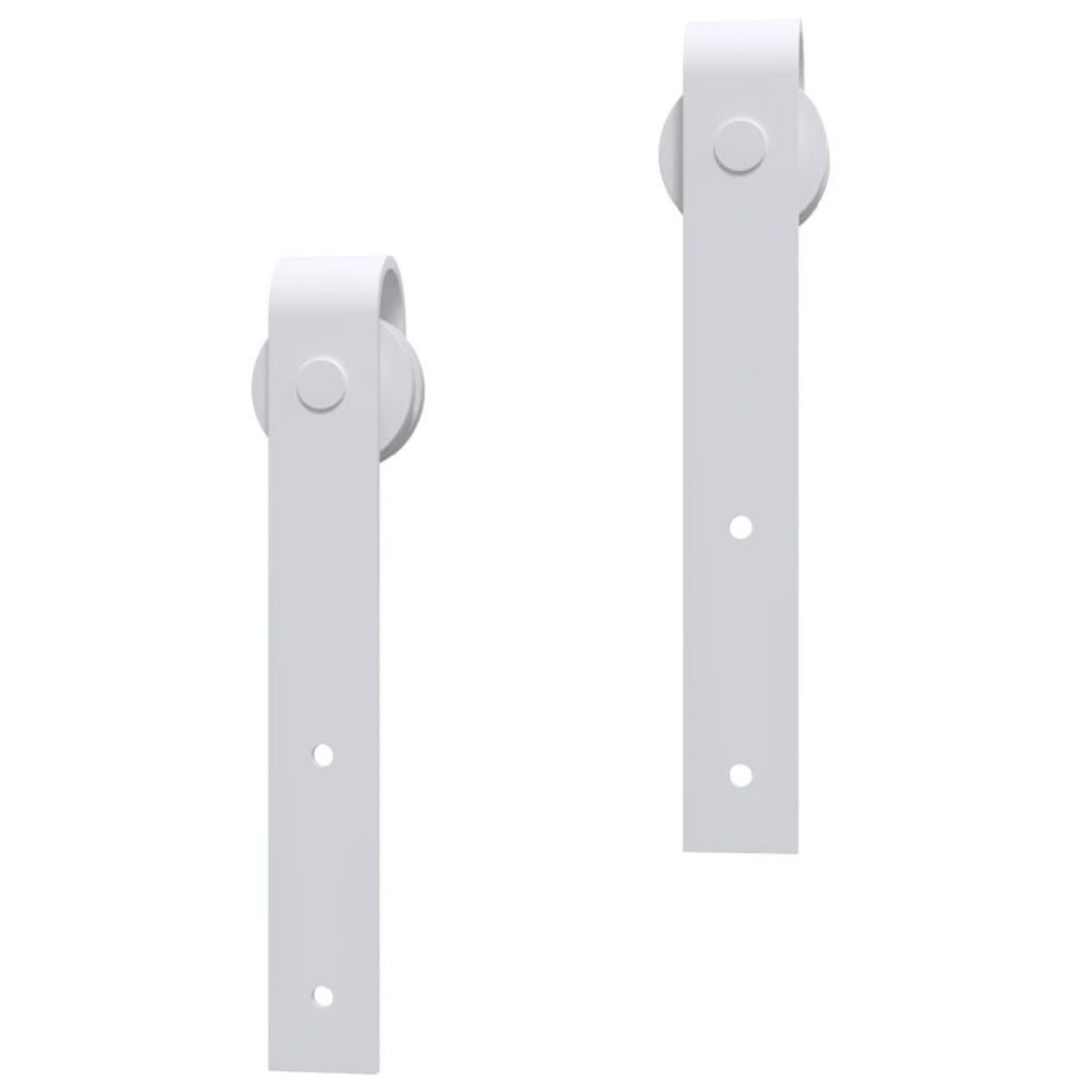 VIDAXL Kit de quincaillerie de porte coulissante 183 cm Acier Blanc