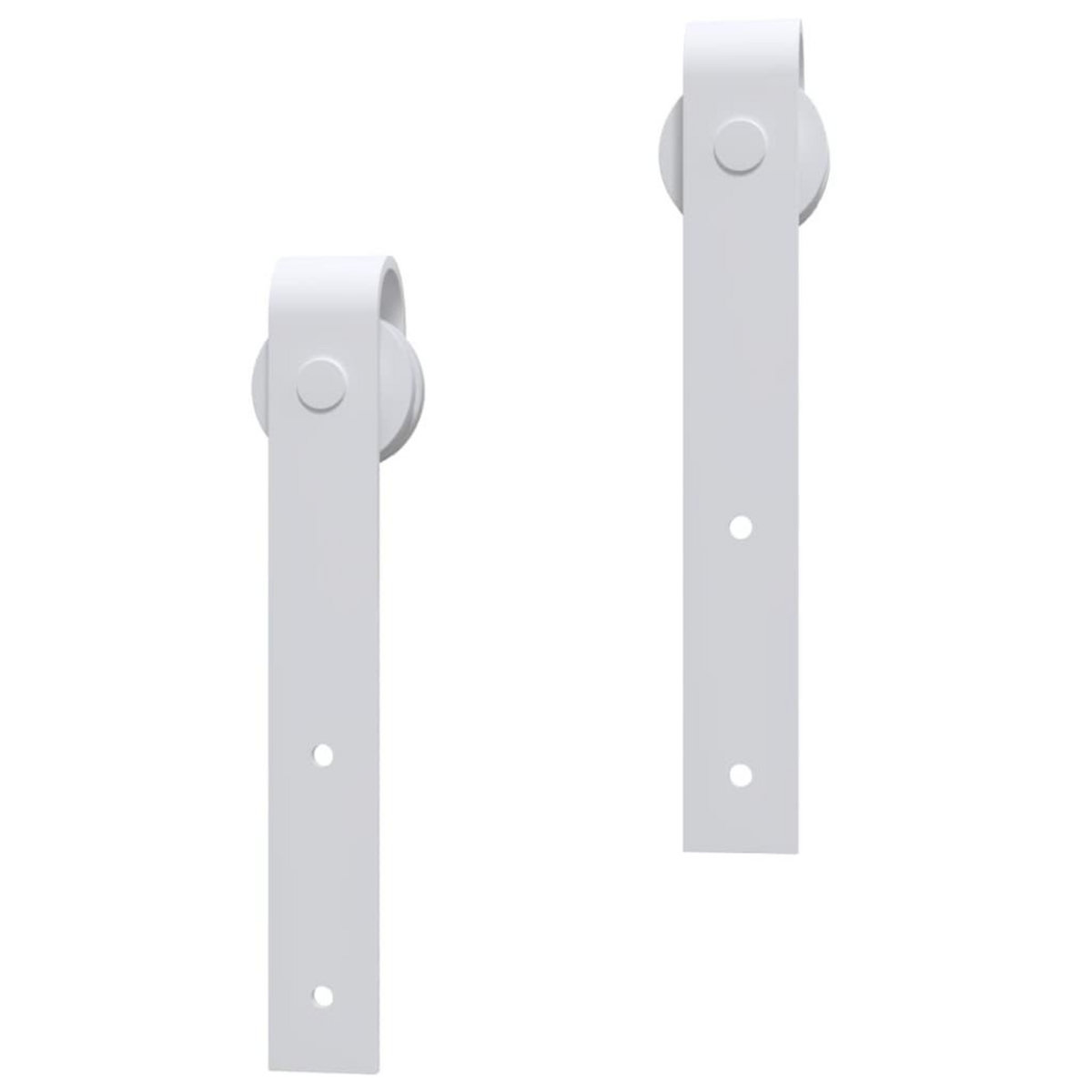 VIDAXL Kit de quincaillerie de porte coulissante 183 cm Acier Blanc