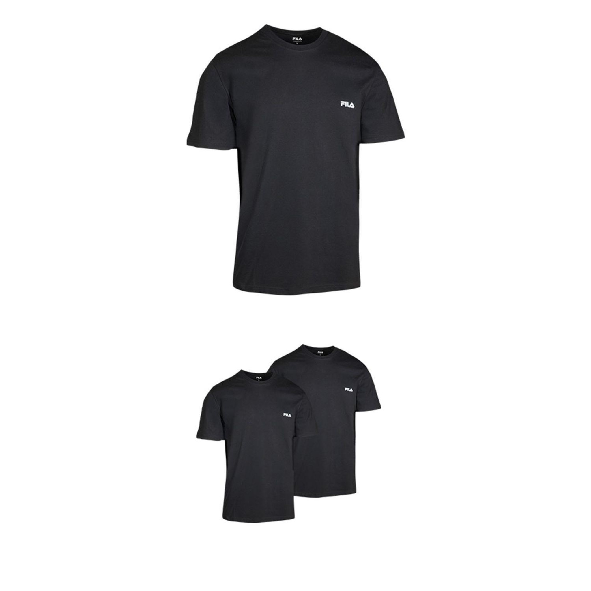 Voir la diapositive 6 : FILA Lot de 2 Maillots de corps col rond homme en coton FU5053