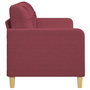 Voir la diapositive 4 : VIDAXL Canape a 3 places Rouge bordeaux 180 cm Tissu
