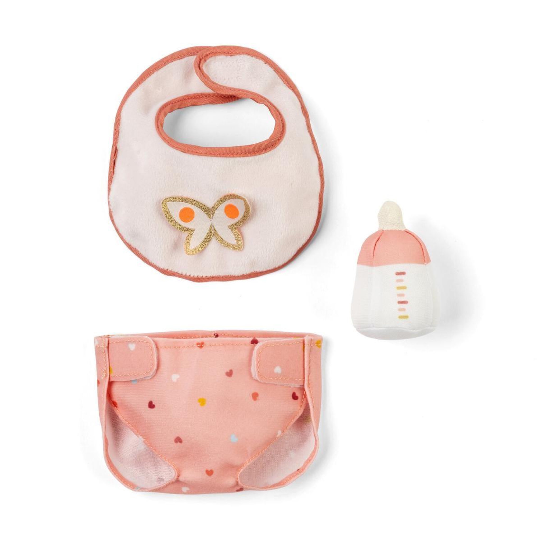 LILLIPUTIENS Set 3 accessoires rose pour poupee
