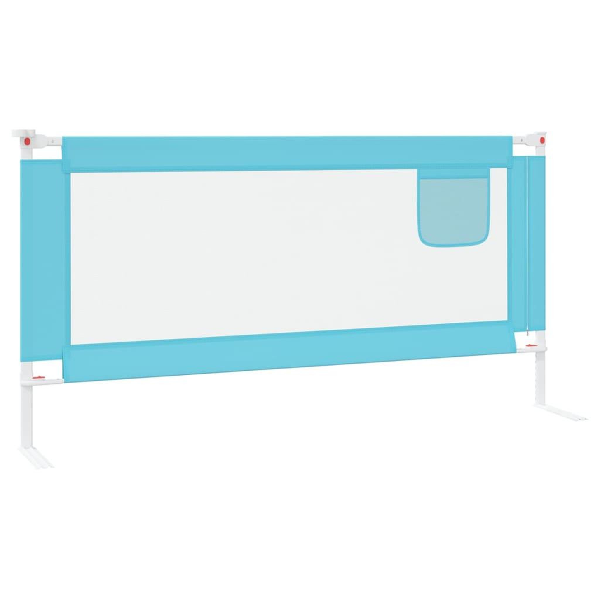 Voir la diapositive 4 : VIDAXL Barriere de securite de lit d'enfant Bleu 180x25 cm Tissu