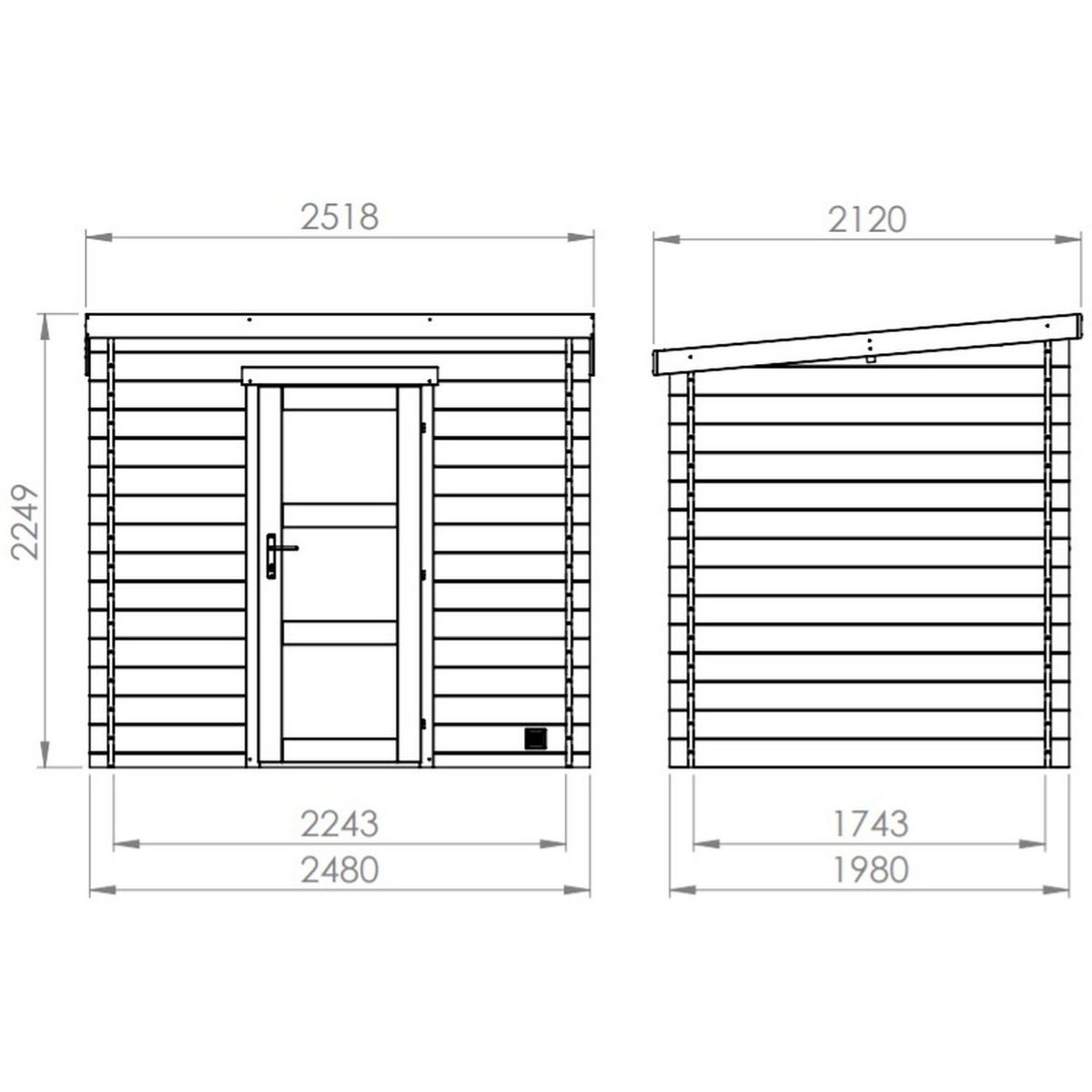 Forest Style Abri de jardin bois - 3,9m² - NICIA MODERN