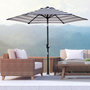 Voir la diapositive 4 : OUTSUNNY Pied de parasol - support de parasol pour ancrage au sol - visserie incluse - acier noir