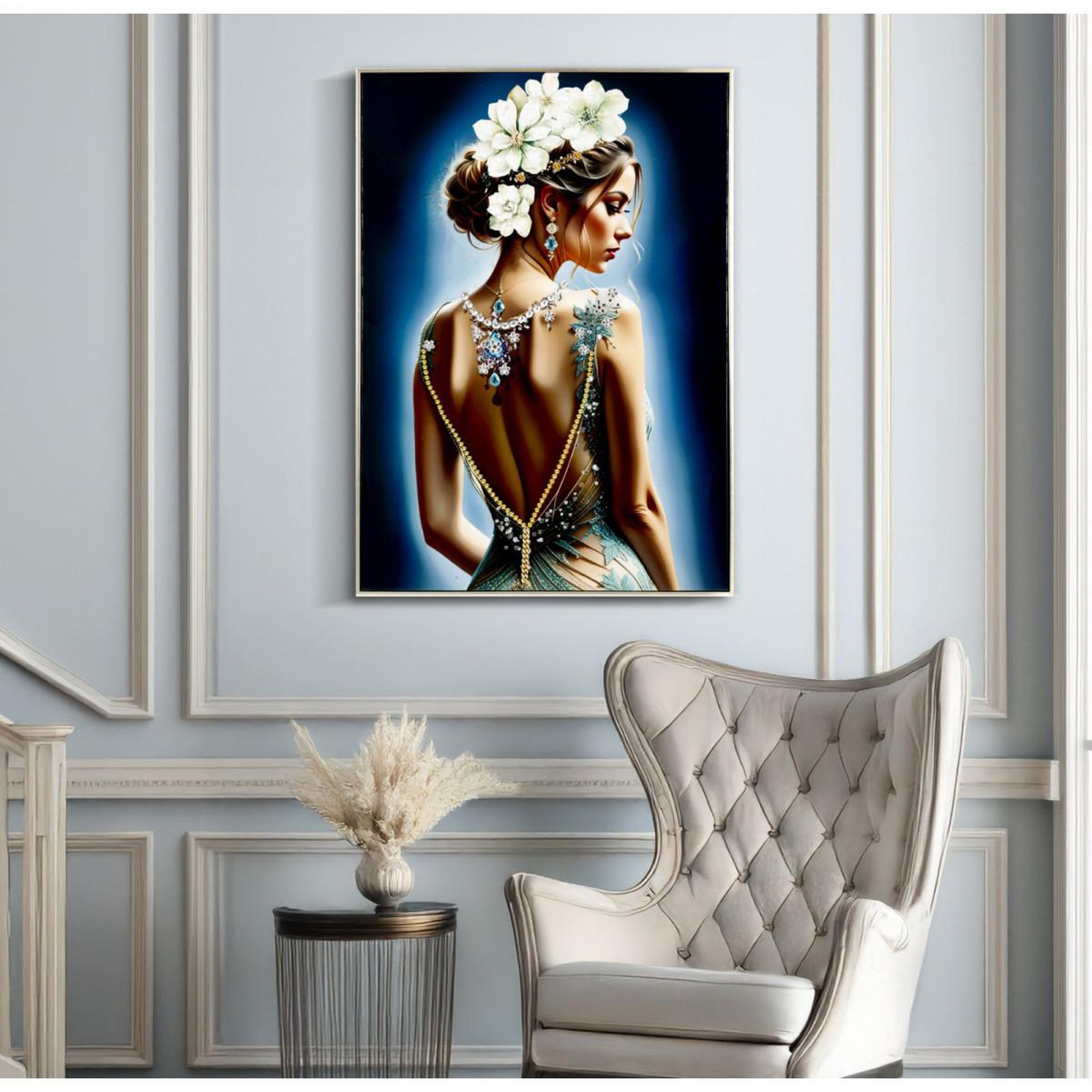 Voir la diapositive 6 : Paris Prix Tableau Peinture  Isabel I  72x102cm Multicolore