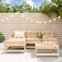 Voir la diapositive 1 : VIDAXL Salon de jardin 5 pcs bois massif de pin