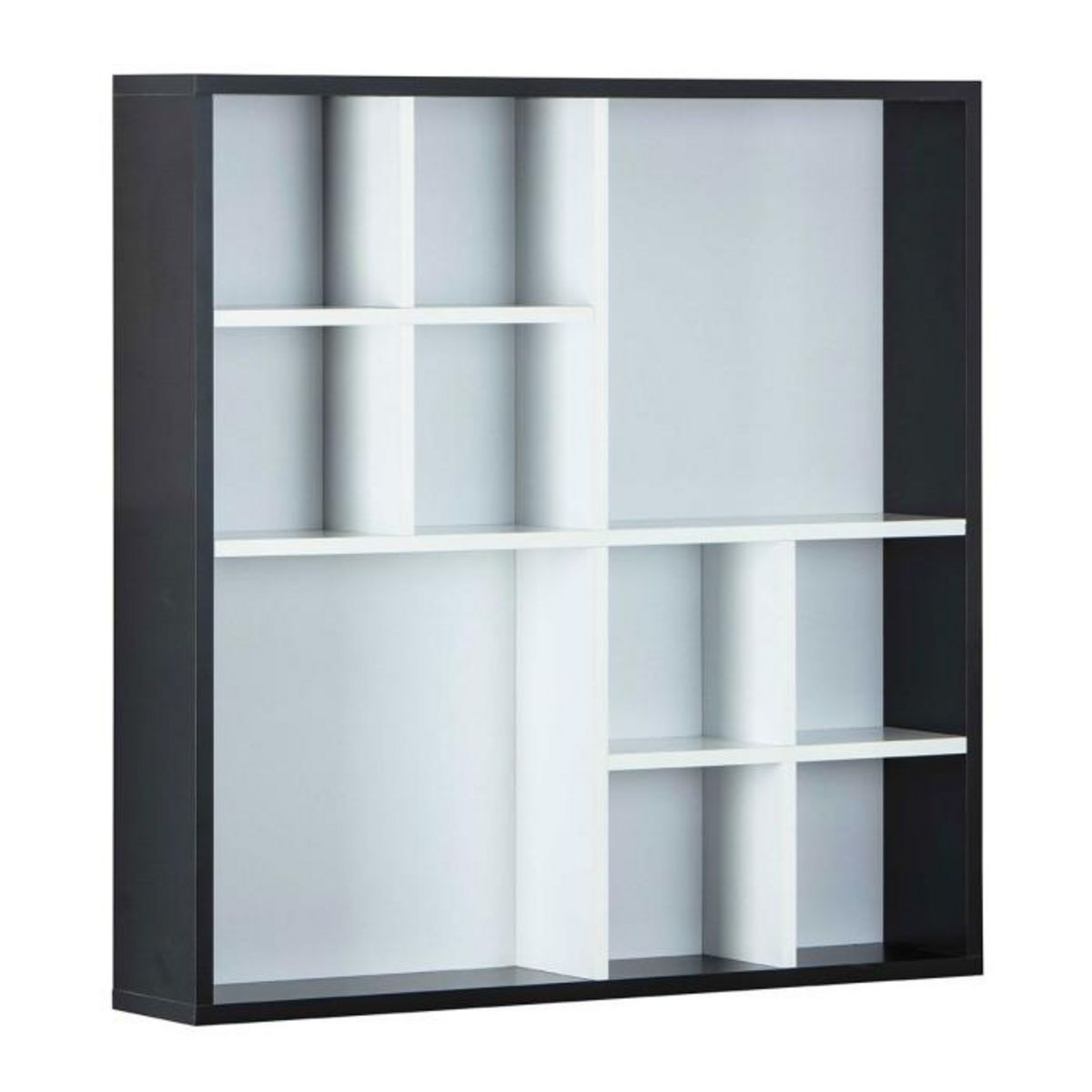 Paris Prix Étagère Murale 10 Compartiments  Bukan  70cm Noir & Blanc