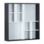 Voir la diapositive 1 : Paris Prix Étagère Murale 10 Compartiments  Bukan  70cm Noir & Blanc