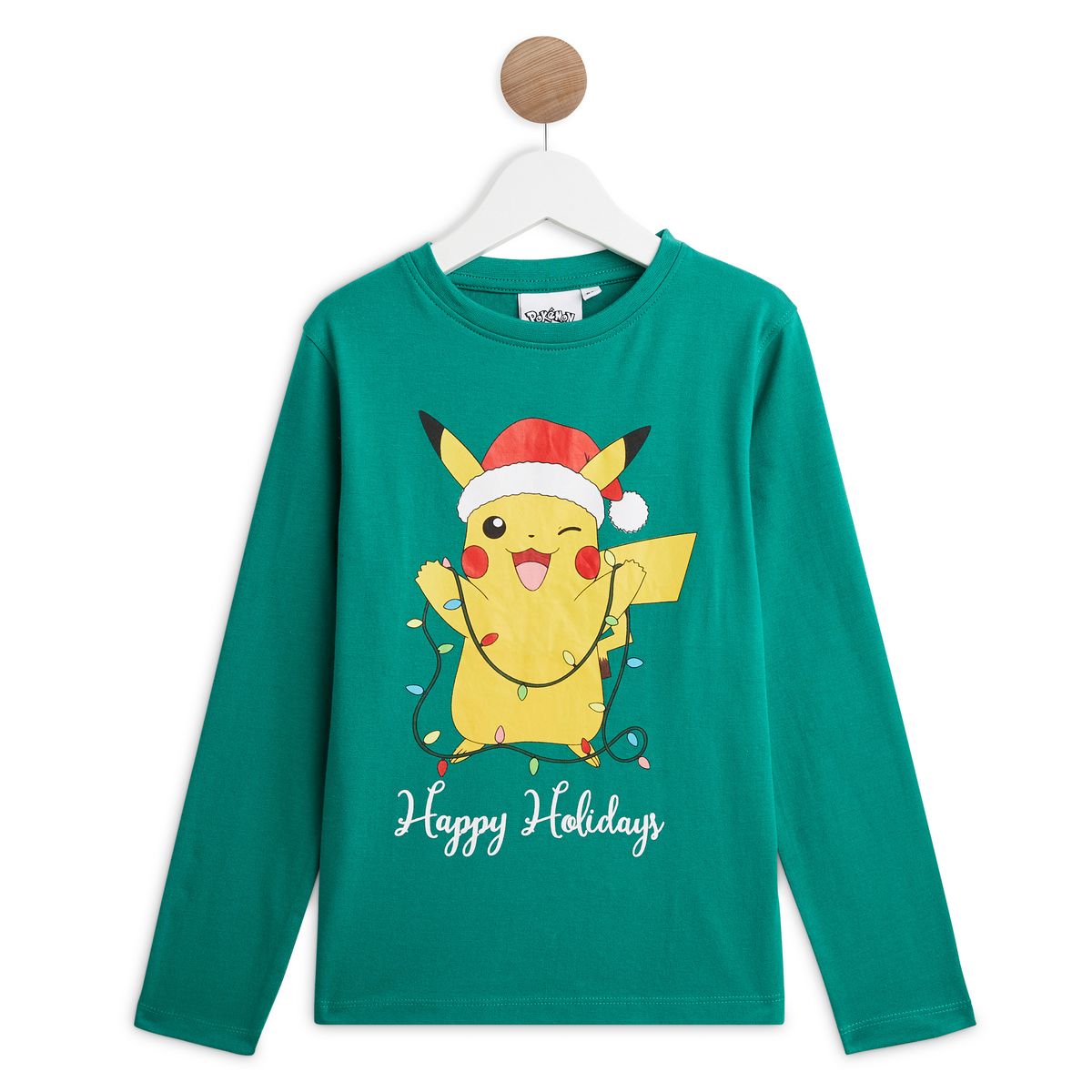POKEMON T-shirt manches longues pikachu de noël garçon