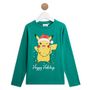 Voir la diapositive 1 : POKEMON T-shirt manches longues pikachu de noël garçon
