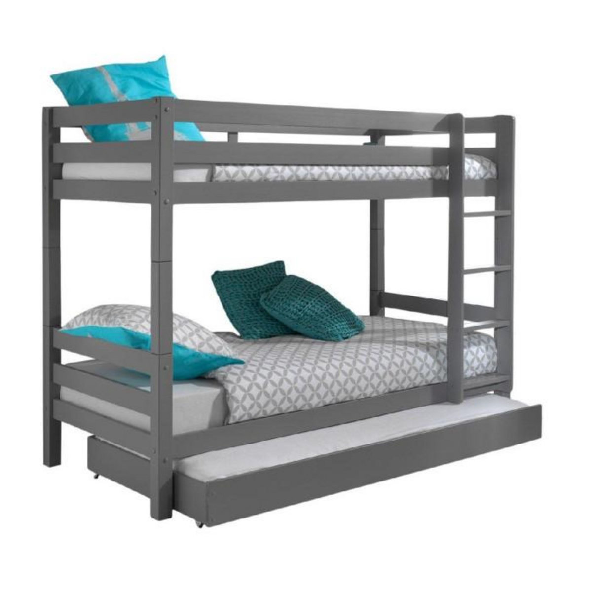 Paris Prix Pack - Lit Superposé Enfant & Tiroir  Pino II  Gris