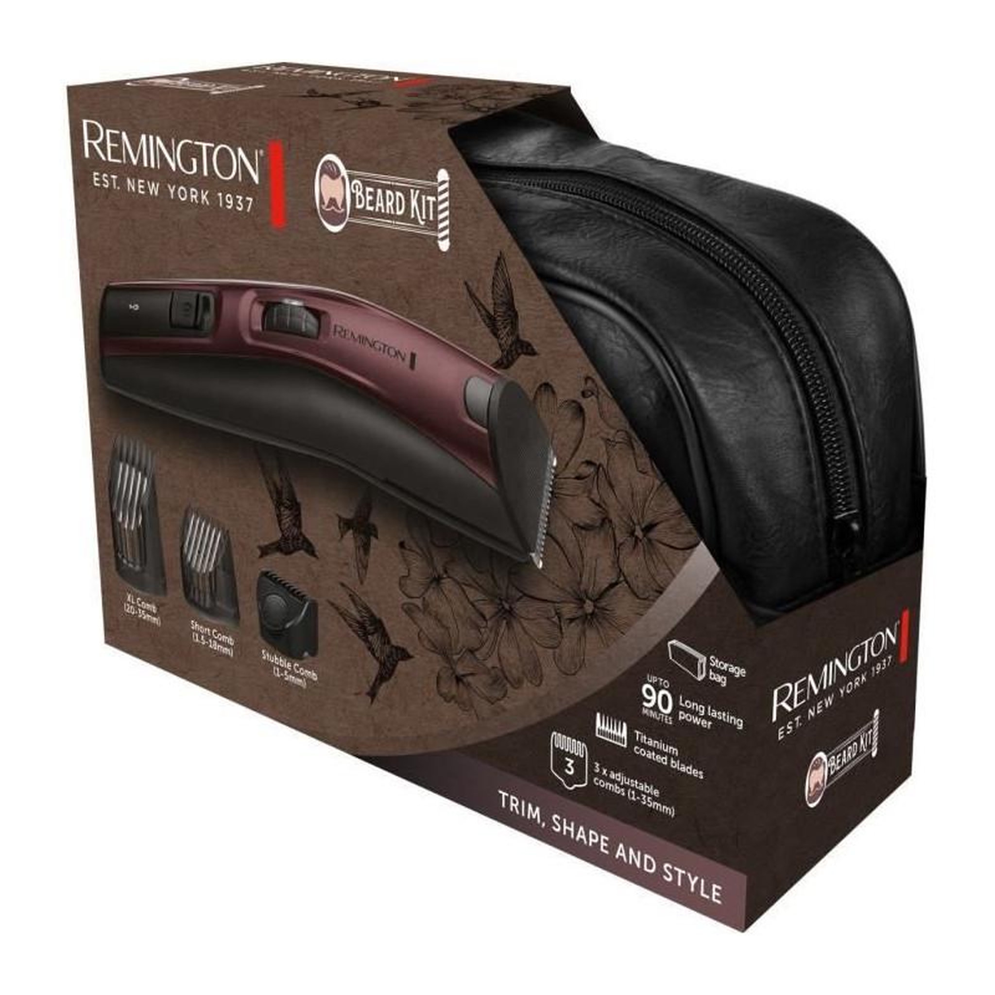 Voir la diapositive 2 : REMINGTON Coffret tondeuse barbe REMINGTON MB4047