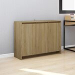 VIDAXL Buffet Chene sonoma 102x33x75 cm Bois d'ingenierie