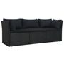 Voir la diapositive 4 : VIDAXL Salon de jardin 4 pcs avec coussins Resine tressee Noir