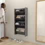 Voir la diapositive 3 : VIDAXL Armoires a chaussures murales 2 pcs gris brillant 60x18x60 cm