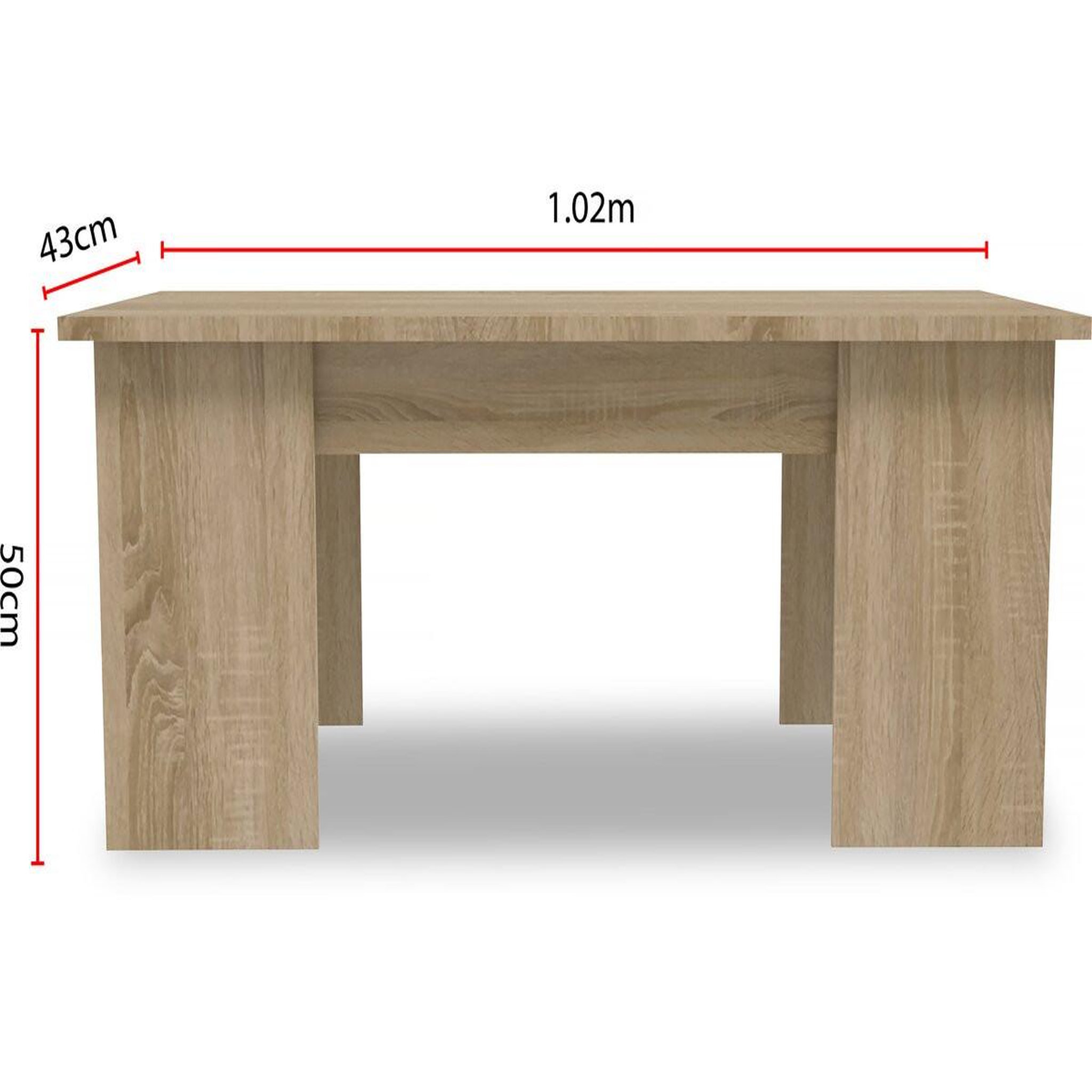 Voir la diapositive 3 : Habitat et Jardin Table basse  diana  - 102 x 50 x 43 cm - chêne
