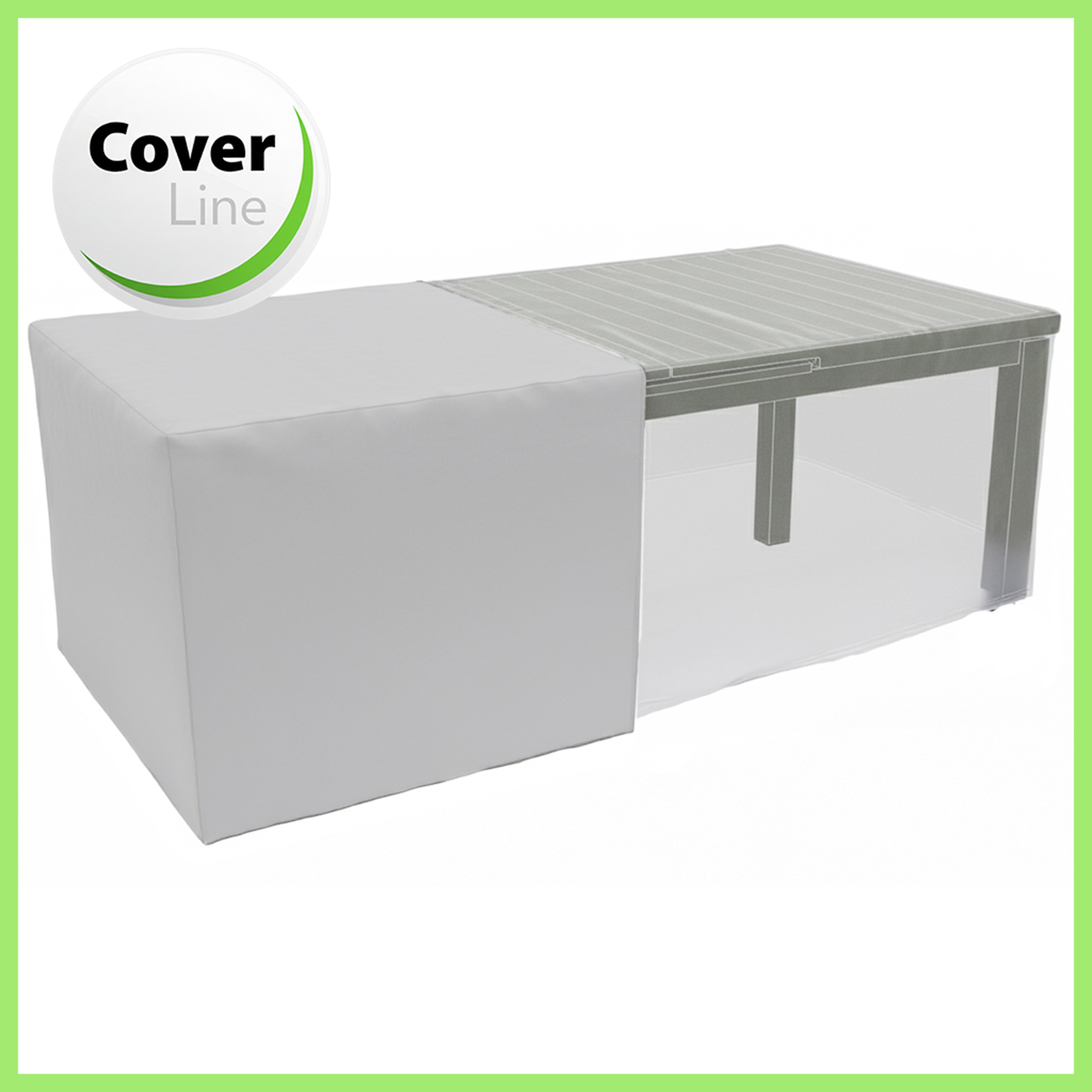 Voir la diapositive 3 : Jardiline Housse cover line table rect 8/10