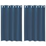 Voir la diapositive 2 : VIDAXL Rideaux en voile avec œillets 2 pcs bleu royal