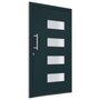 Voir la diapositive 4 : VIDAXL Porte d'entree Aluminium et PVC Anthracite 110x210 cm