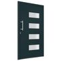 Voir la diapositive 4 : VIDAXL Porte d'entree Aluminium et PVC Anthracite 110x210 cm