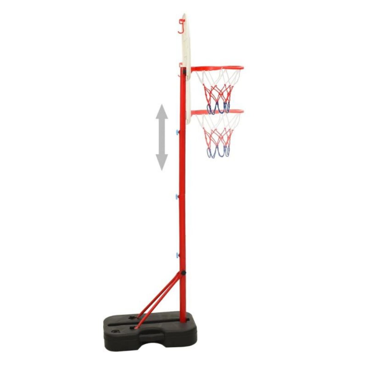 VIDAXL Ensemble de jeu de basket ball portable réglable 138,5 166 cm