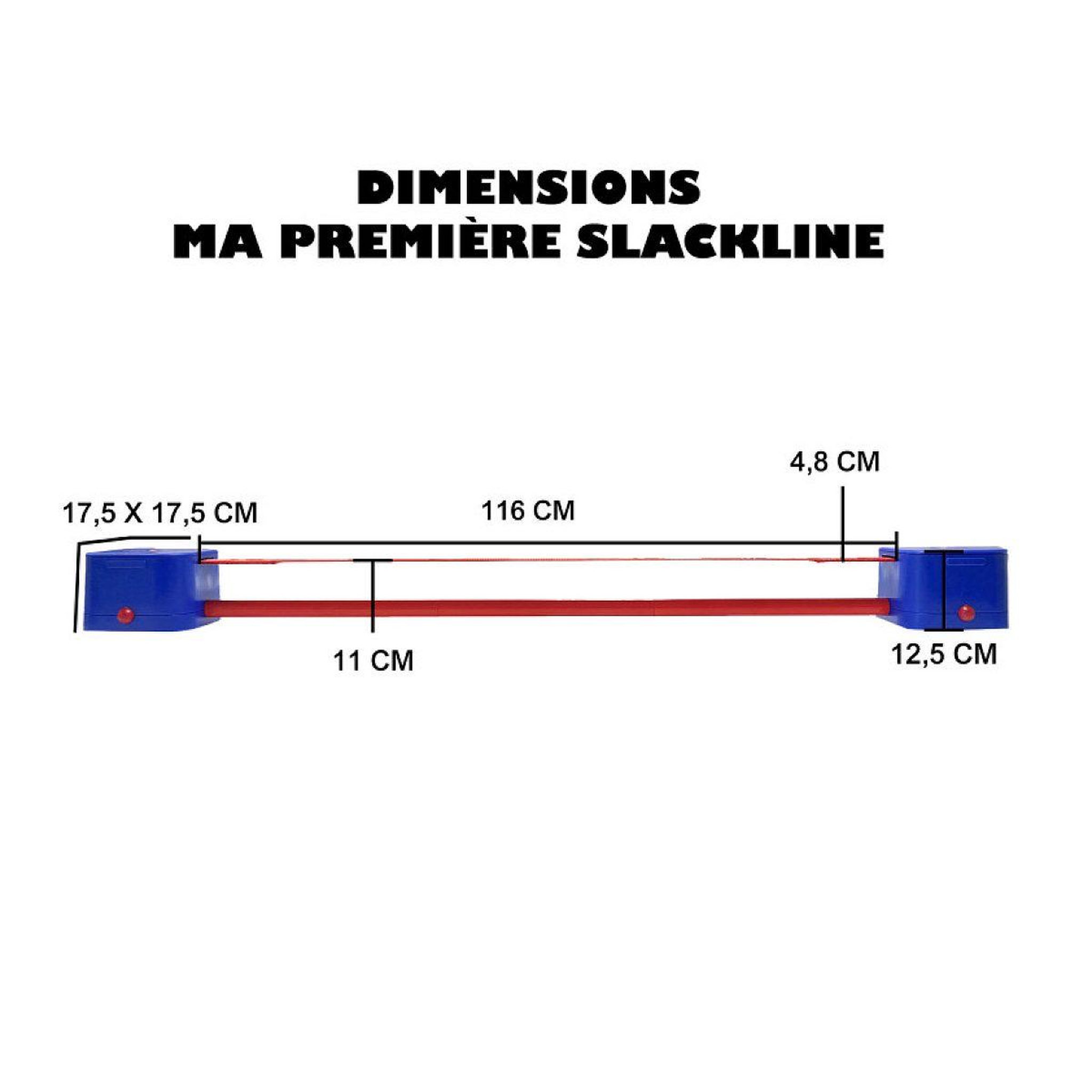 Voir la diapositive 2 : Icare Ma premiere slackline - 116 cm - bleu