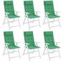 Voir la diapositive 4 : VIDAXL Coussins de chaise a dossier haut lot de 6 vert tissu oxford
