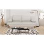 Voir la diapositive 2 : MARKET24 Banquette convertible - 3 places - NAOTO - Tissu beige - Coffre de rangement - 202 x 98 x 98 cm