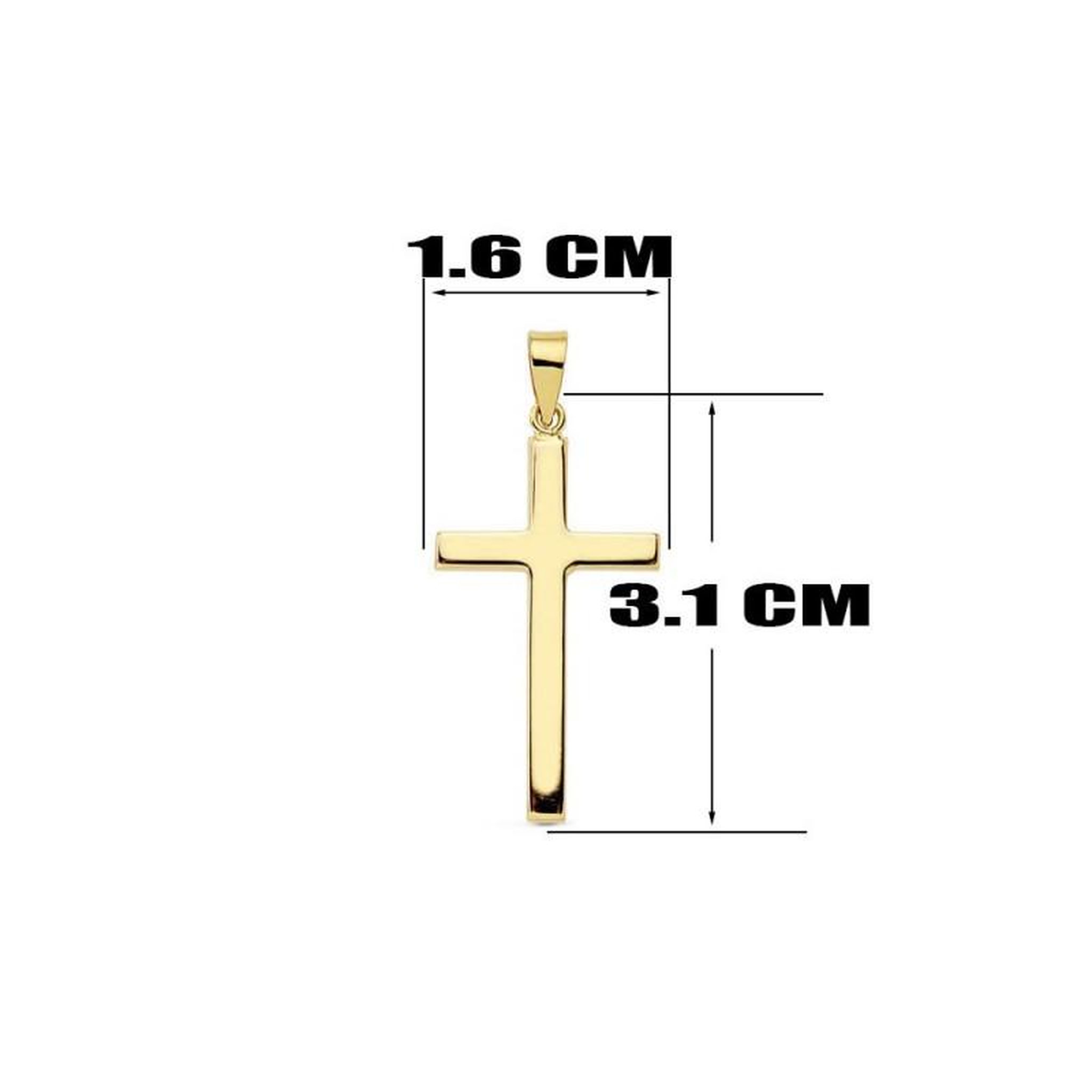 Voir la diapositive 4 : L'ATELIER D'AZUR Collier - Médaille Croix Or 18 Carats 750/000 Jaune - Chaine Dorée