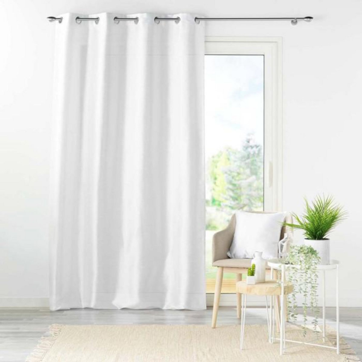 Paris Prix Housse de Coussin  Shana  40x40cm Blanc