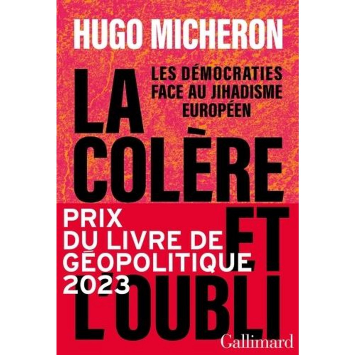 LA COLERE ET L'OUBLI. LES DEMOCRATIES FACE AU JIHADISME EUROPEEN, Micheron Hugo