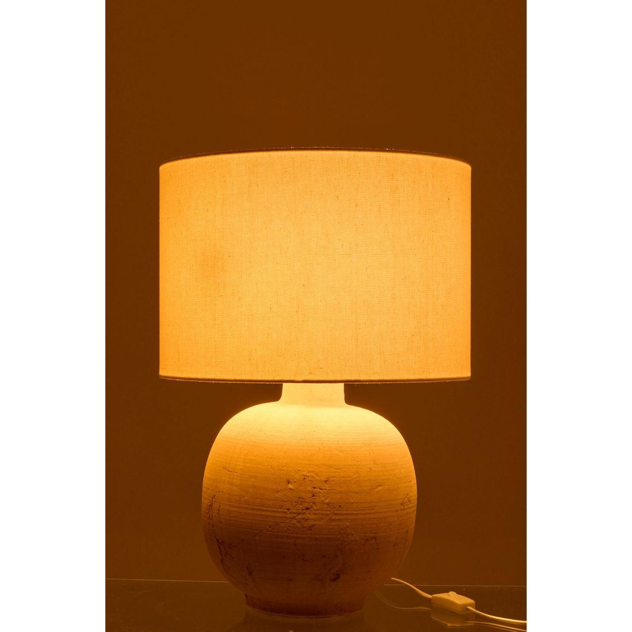 Voir la diapositive 3 : J-LINE Lampe à poser en céramique  balle  57cm beige