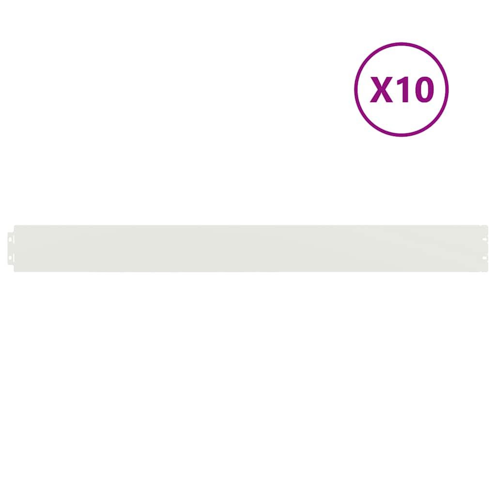 Voir la diapositive 2 : VIDAXL Bordures de pelouse 10 pcs blanc 10x103 cm acier lamine a froid