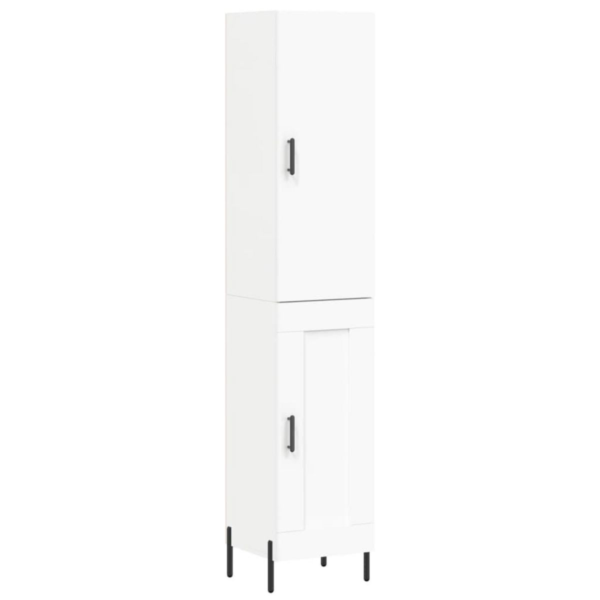 VIDAXL Buffet haut Blanc 34,5x34x180 cm Bois d'ingenierie