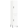 Voir la diapositive 2 : VIDAXL Buffet haut Blanc 34,5x34x180 cm Bois d'ingenierie