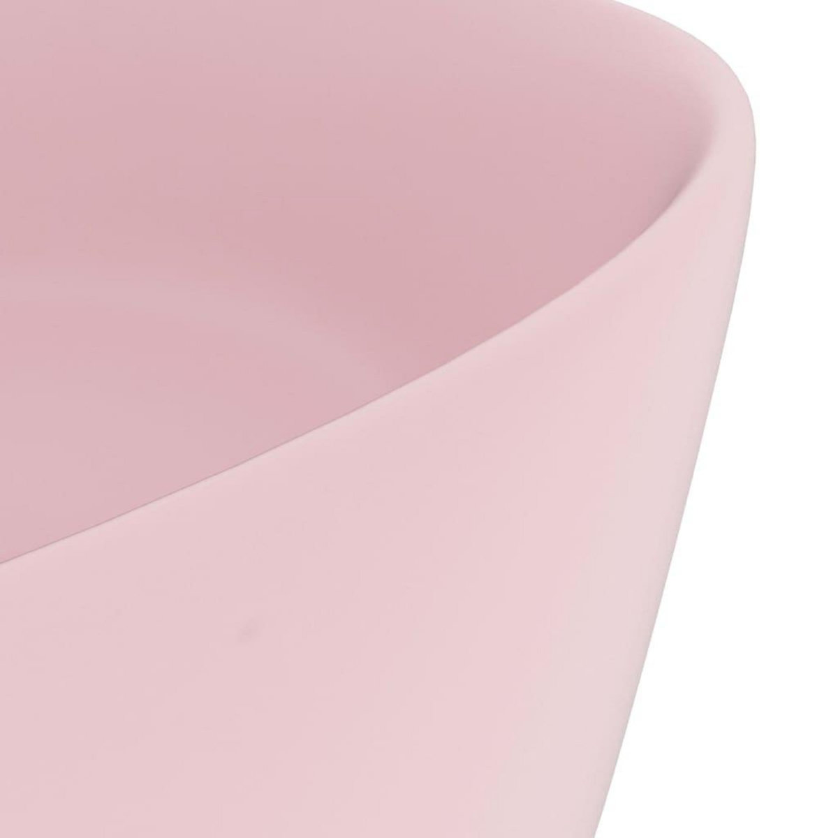 VIDAXL Lavabo rond de luxe Rose mat 40x15 cm Ceramique