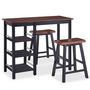 Voir la diapositive 2 : VIDAXL Assortiment de bar 3 pcs MDF Noir