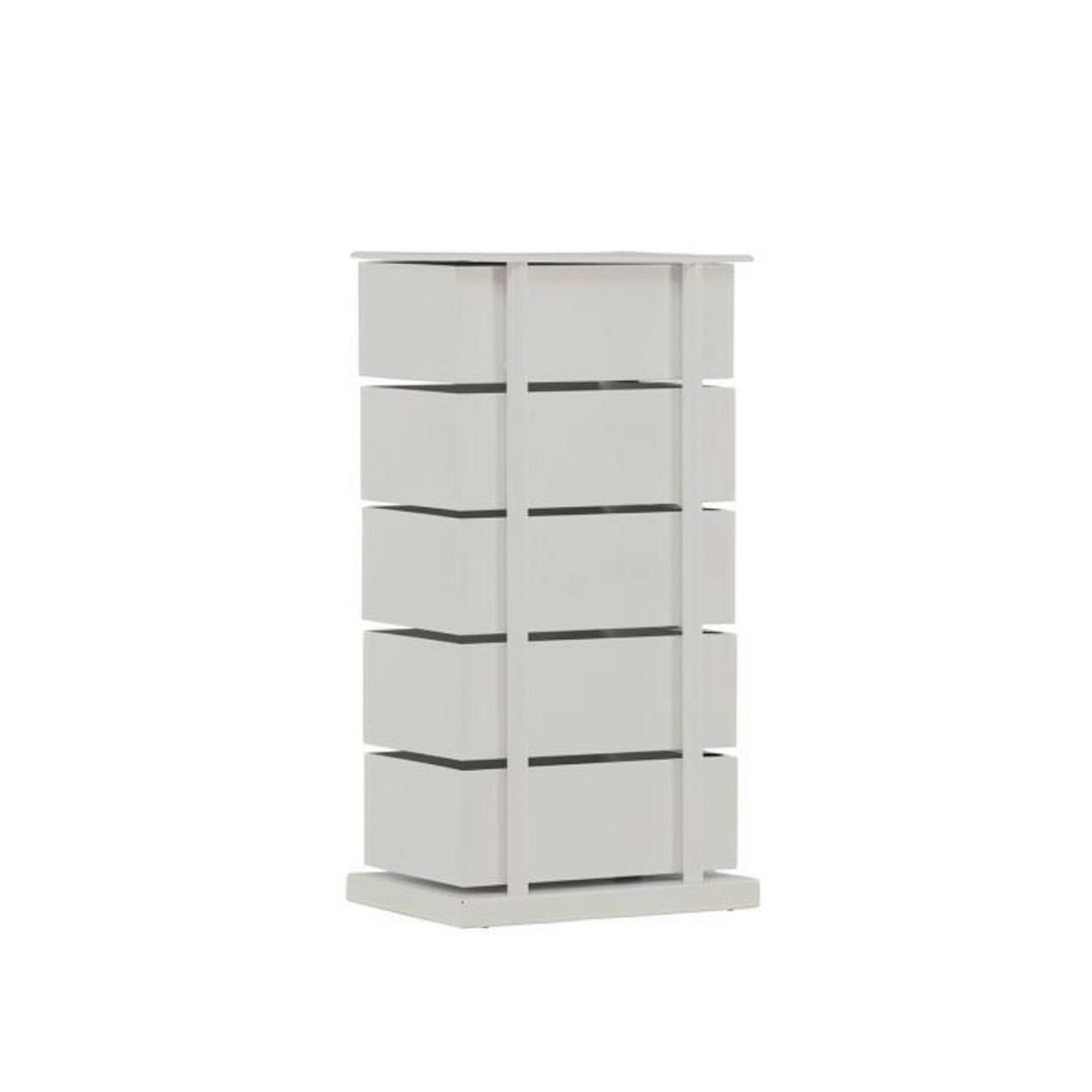 Paris Prix Meuble de Rangement 5 Tiroirs  San Carlos  72cm Blanc